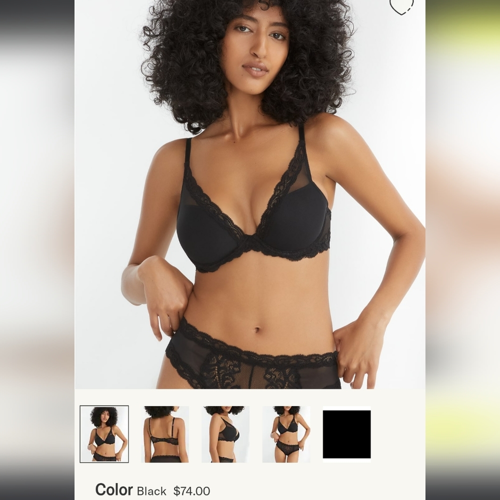 Natori Feathers bra 30dd Black